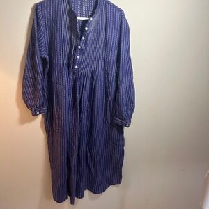 LLBean Womens Flannel Nightgown L Cabincore Cottagecore Comfy Cold Weather Wear